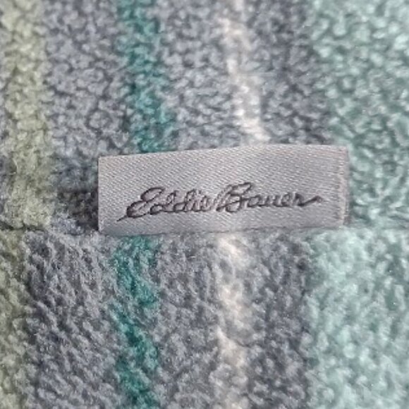 EDDIE BAUER WOMEN'S STRIPED FLEECE 1/4 ZIP PULLOVER SUPER SOFT RAGLAN SLEEVES S - Picture 6 of 16